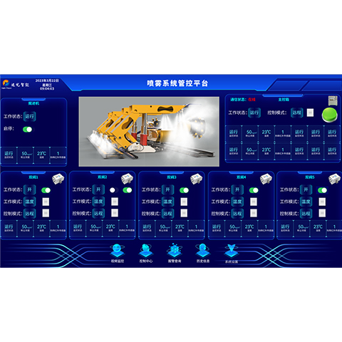 礦用采煤機塵源智能跟蹤噴霧降塵系統